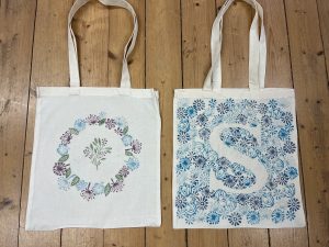 Block print tote bag - Hub on the Heath - Saturday 25th October - 10-12.30