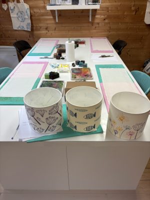 Block printed lampshade - at the Hut - Monday 1st September - 9.30-1.30 - Image 13