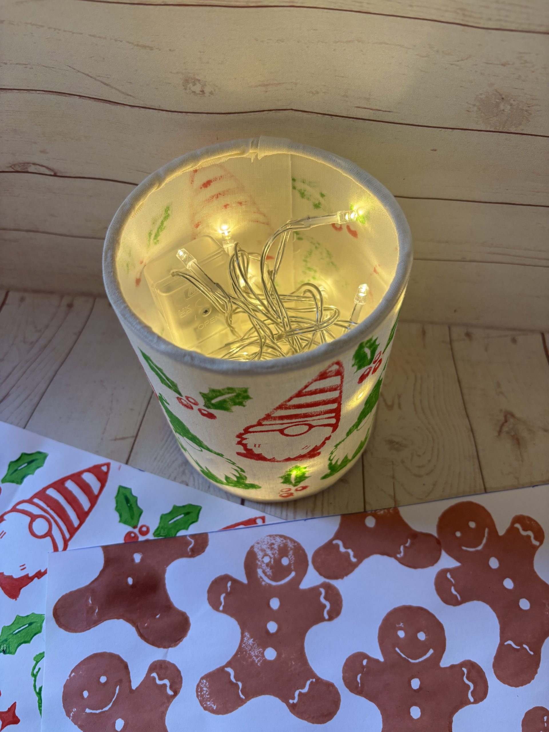 Block printed lantern - at the Hub on the Heath - Sat 6th Dec 2.30-4.30pm - Image 4